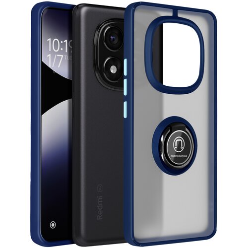 AVIZAR Ohišje za Xiaomi Redmi Note 14 Pro 5G / 4G in Note 14 Pro Plus Ring, Modra noč, (5000015492) Cene