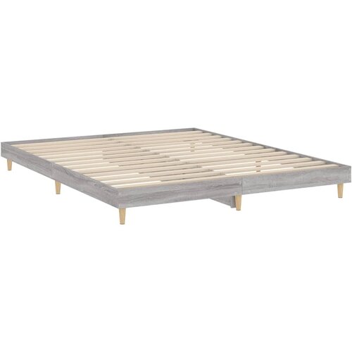  Okvir za krevet boja hrasta 200x200 cm od konstruiranog drva Slike