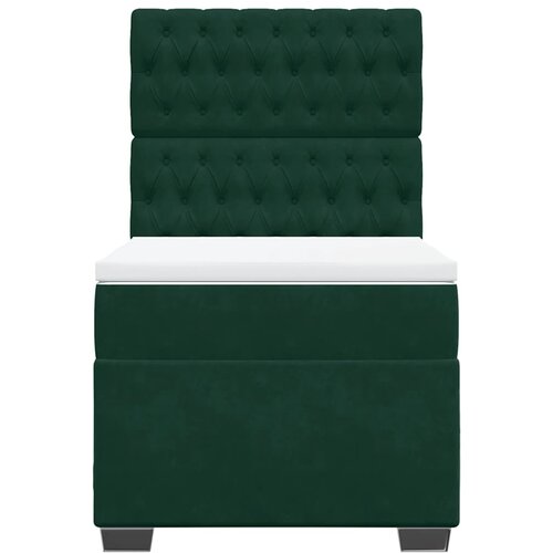 Box spring krevet s madracem tamnozeleni 90x200 cm bar&amp;scaron;unasti Slike