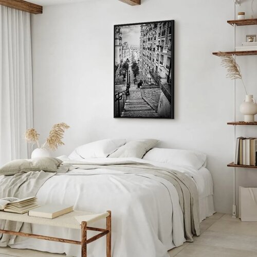  Slika - Parisian Suburb (1-częściowy) Vertical 40x60 U crnom drvenom okviru Slike