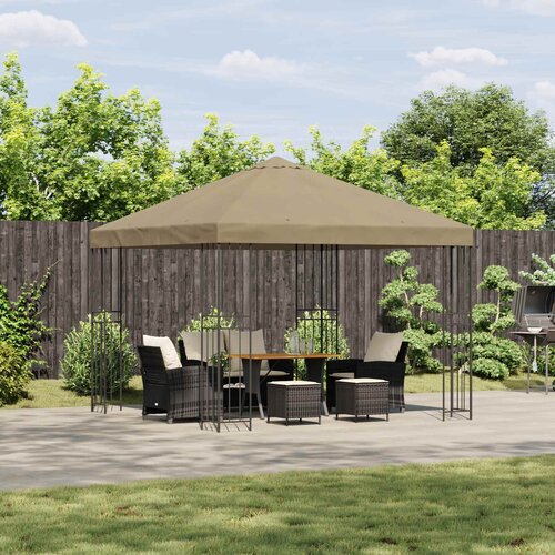 Gazebo 3 x 3 m Bež Poliester i čelik 190 gsm Cijene