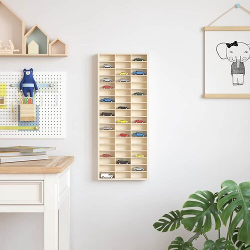 VidaXL Kutija za izlaganje Smeđa 30 x 4.5 x 75 cm Konstruirano drvo Slike