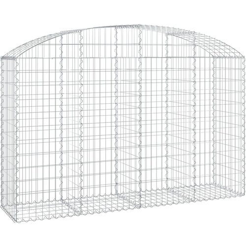  Gabionska ko&amp;scaron;ara s lukom 200x50x120/140 cm pocinčano željezo Slike
