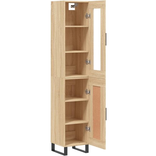  Visoka komoda hrasta sonome 34,5x34x180cm od konstruiranog drva Slike