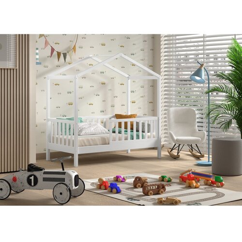 Vipack Bijeli dječji krevet od masivnog bora 70x140 cm DALLAS &amp;ndash; Slike