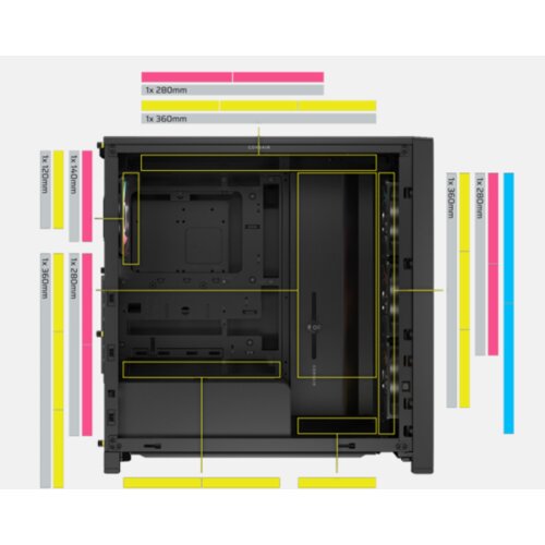 Corsair kući&amp;scaron;te frame 4000D lcd rs argb premium mid-tower, CC-9011326-WW Slike