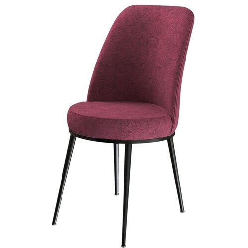 Hanah home set trpezarijskih stolica Dexa 2 kom, bordo tkanina Babyface, crne metalne noge Cene