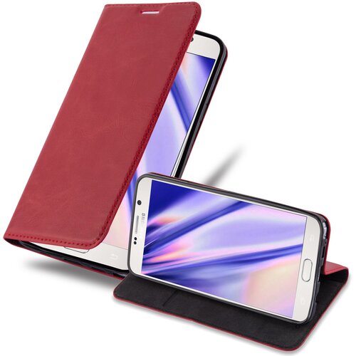 Cadorabo Case, združljiv s Samsungom v Apple Red - Za&scaron;čitni pokrov z magnetnim zapiranjem, stoječo funkcijo in režo za kartico, (20603427) Cene