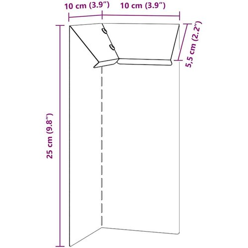 VidaXL Ograda protiv puževa 4 pcs Rđa 10 x 10 x 25 cm Slike
