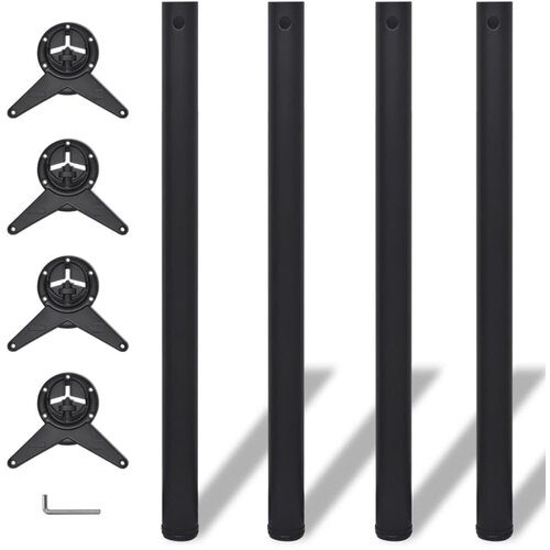 vidaXL 242140 4 Height Adjustable Table Legs Black 870 mm Cijene