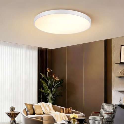  Immax NEO 07315L-LED prigu&amp;scaron;iva stropna lampa SEMPLICI 96 W/230 V, &amp;Oslash; 80 cm, Wi-Fi Tuya, bela + daljinski upravljač Slike