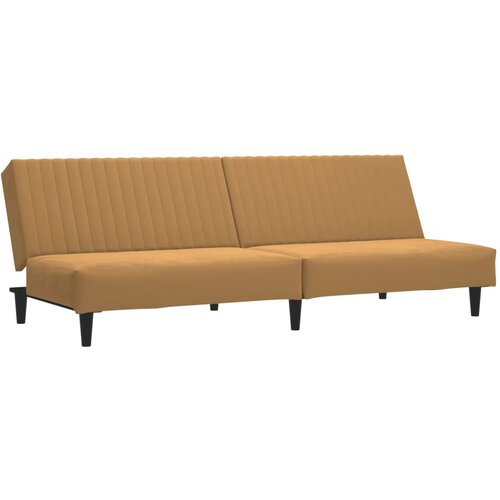 VidaXL Kavč dvosed z leži&amp;scaron;čem rjav žamet, (21049337) Slike