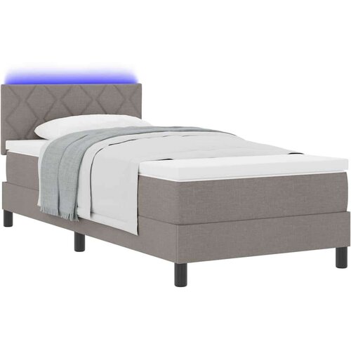 Box spring krevet Sivo-smeđa 90 x 200 cm tkanina Slike