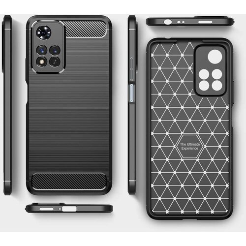 TECH-PROTECT TPUCARBON MASKA ZA XIAOMI REDMI NOTE 11 PRO+ PLUS 5G CRNA Slike