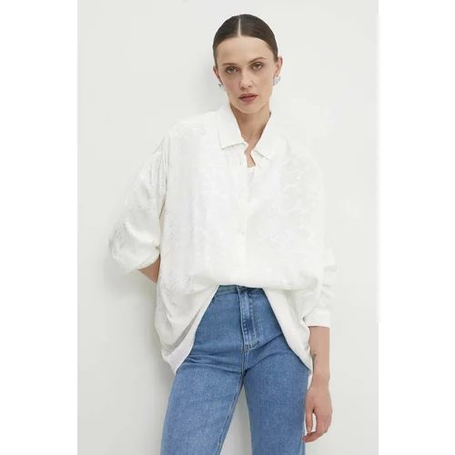 Answear Lab Košulja za žene, boja: bijela, relaxed, s klasičnim ovratnikom