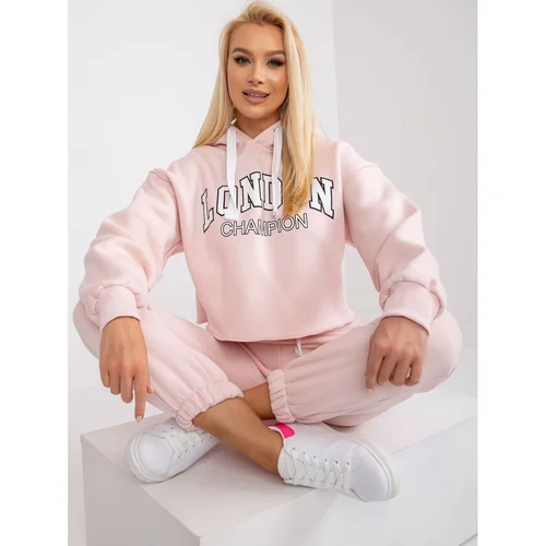 Fashion Hunters Light pink women's sweat suit set by Laraina