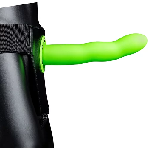 Ouch! Glow in the Dark Curved Hollow Strap-on 8" 20cm