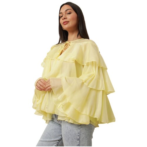 La Modeuse Srajce & Bluze 77362_P183375 Rumena Cene