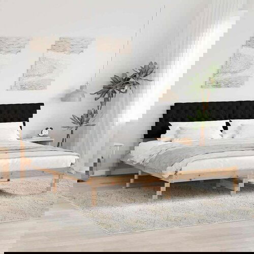 vidaXL Krevetni okvir s tapiciranim uzglavljem Smeđa 180 x 200 cm Cene