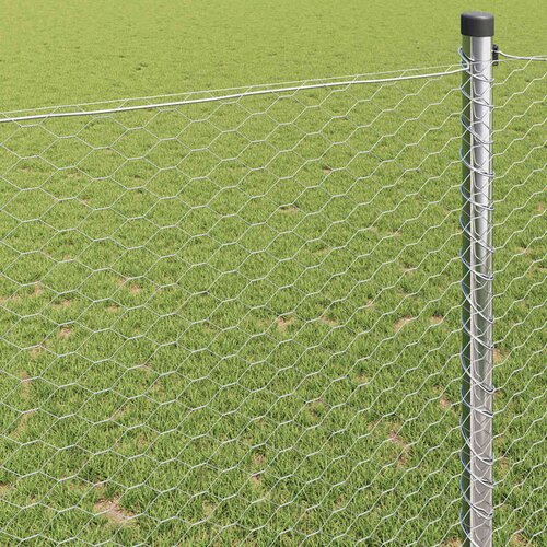 Heksagonalna ograda Srebrno 0,6 x 10 m Pocinčani čelik Slike