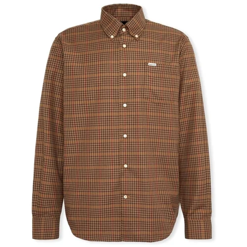 Barbour Srajce z dolgimi rokavi Henderson Regular Shirt - Stone Kostanjeva