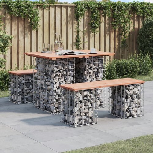 VidaXL Vrtna gabionska klop 100x70x72 cm trden les douglas Slike