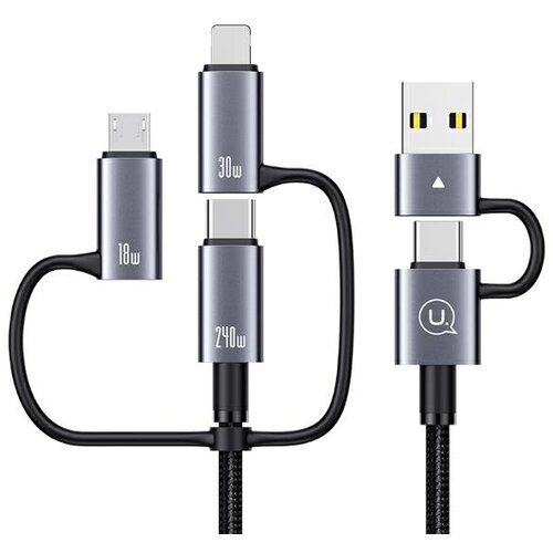 Usams KABEL 240W 6V1 HITRO POLNJENJE 2M PODATKOVNI KABEL ALUMINIJ ZA TELEFONE, (21980352) Cene