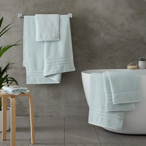 Catherine Lansfield Svetlo modri frotirni bombažni komplet brisač 6 ks Zero Twist &amp;ndash; Slike