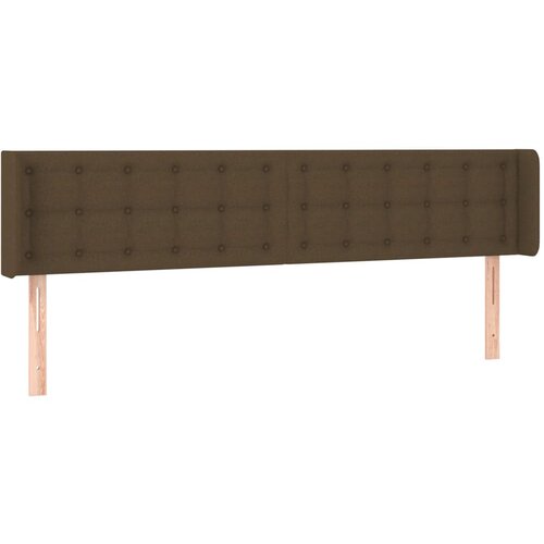 Maison Chic Vzglavna omarica - Nočna omarica - Posteljna omarica z ušesi temno rjavo 203x16x78/88 cm blago, (21710054) Cene
