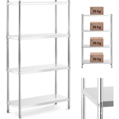 Royal Catering Kovinski gostinski skladiščni regal do 200 kg 100 x 40 x 180 cm, (21298175) Cene