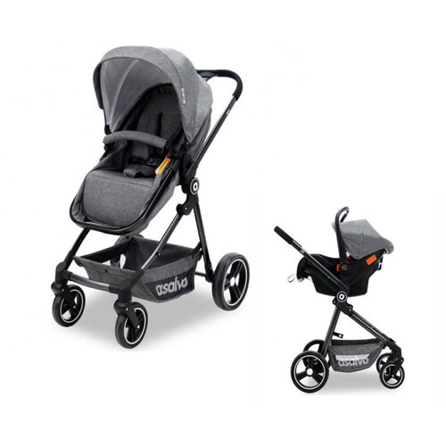 Asalvo kolica 3u1 convertible riso grey Slike