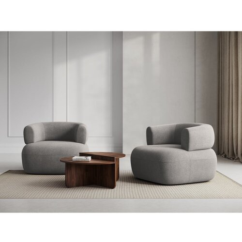 Micadoni Home Svijetlo siva fotelja od boucl&amp;eacute; tkanine Jenny &amp;ndash; Slike