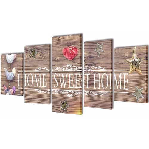 VidaXL Set platen s printom Home Sweet Home 100 x 50 cm Slike