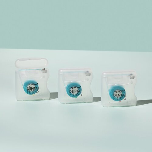 My White Secret Dental Floss zobna nitka Coconut, Mint, Strawberry 3 kos Slike