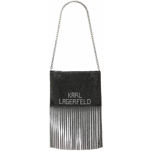 Karl Lagerfeld Torba za na rame crna / srebro