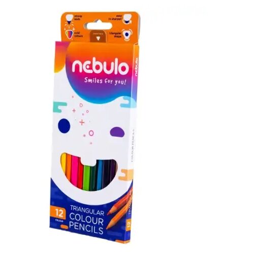 NEBULO Nebulo: 12-delni komplet barvnih svinčnikov trikotne oblike Cene