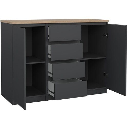 Tvilum Temno siva komoda 121x91x50 cm Naia &amp;ndash; Slike