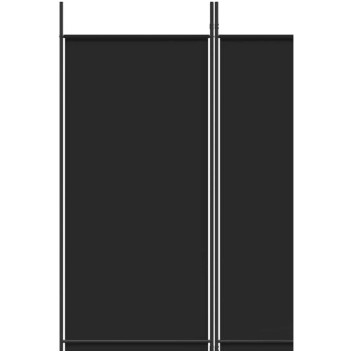  pregrada s 5 panela crna 250 x 220 cm od tkanine Slike