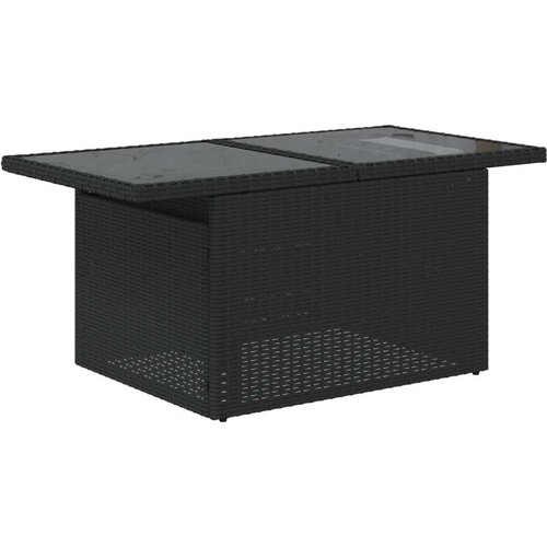  11-dijelni set vrtnih sofa od poliratana s jastucima crni Slike