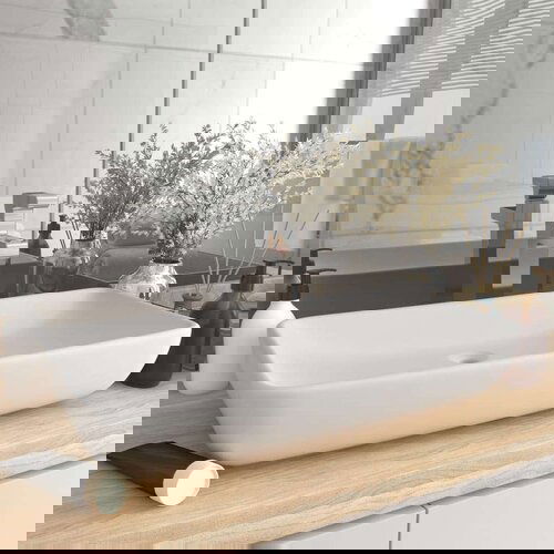 vidaXL Luksuzni pravokutni umivaonik mat bijeli 71 x 38 cm keramički Cijene