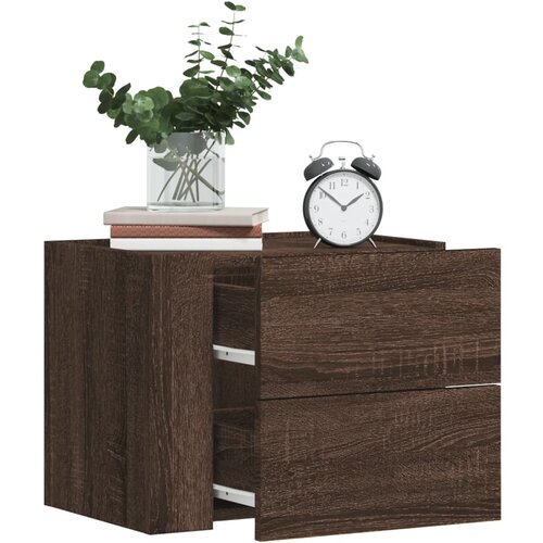 vidaXL Zidni noćni ormarići 2 kom smeđa boja hrasta 45 x 30 x 35 cm Cijene