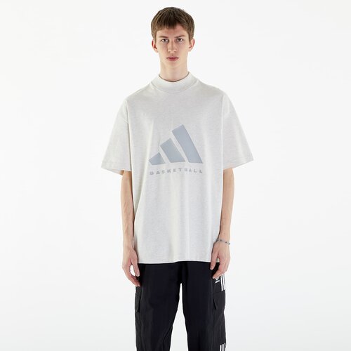 Adidas Basketball Tee UNISEX Cream White Melange Slike