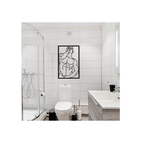 Wallity Zidna dekoracija Mi&amp;scaron;ići Mu&amp;scaron;ko držanje, 32x50cm, Crna Slike