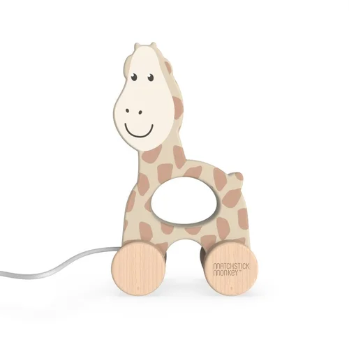 Matchstick monkey Pull Along Animal igračka na povlačenje Giraffe 1 kom