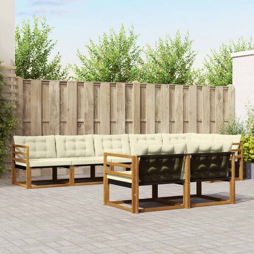  Set vanjskih sofa 8 kom. Prirodna i krem Smeđa 404 x 166,5 x 73 cm Cene