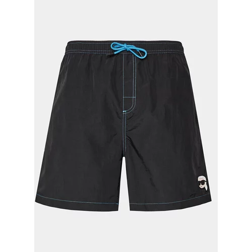 Karl Lagerfeld Kratke hlače za na plažo 240M2209 Črna Regular Fit