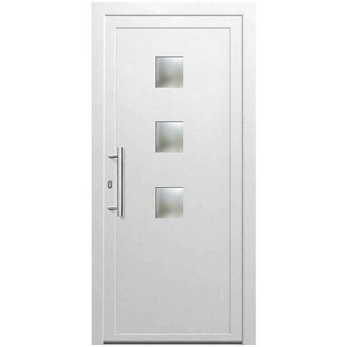 Solid elements zunanja vhodna vrata solid elements trenta KF05 (70 x 1000 x 2100 mm, bela, leva, 5-točkovno zaklepanje, pvc) Cene