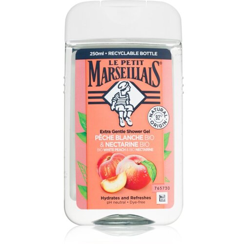 Le Petit Marseillais Extra Gentle Shower Gel Organic White Peach &amp;amp; Organic Nectarine gel za prhanje 250 ml za ženske Slike
