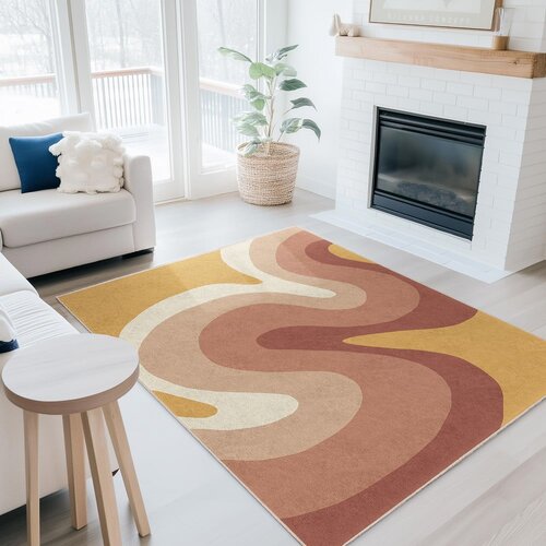 Mila Home Oker rumen/pra&amp;scaron;no rožnat pralen tekač 60x230 cm Strawberry Creamsicle &amp;ndash; Slike