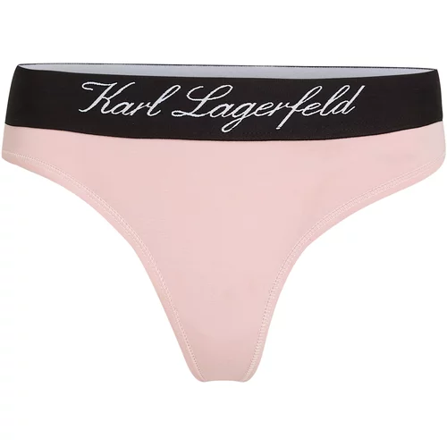 Karl Lagerfeld Spodnje hlačke 'Hotel' roza / črna / bela